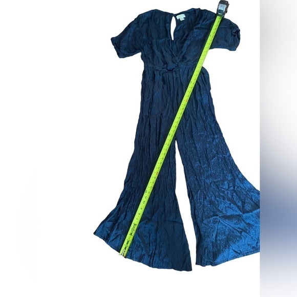 Anthropologie Maeve Jacqueline Jacquard Romper Jumpsuit Navy Blue Size Small - Picture 7 of 13
